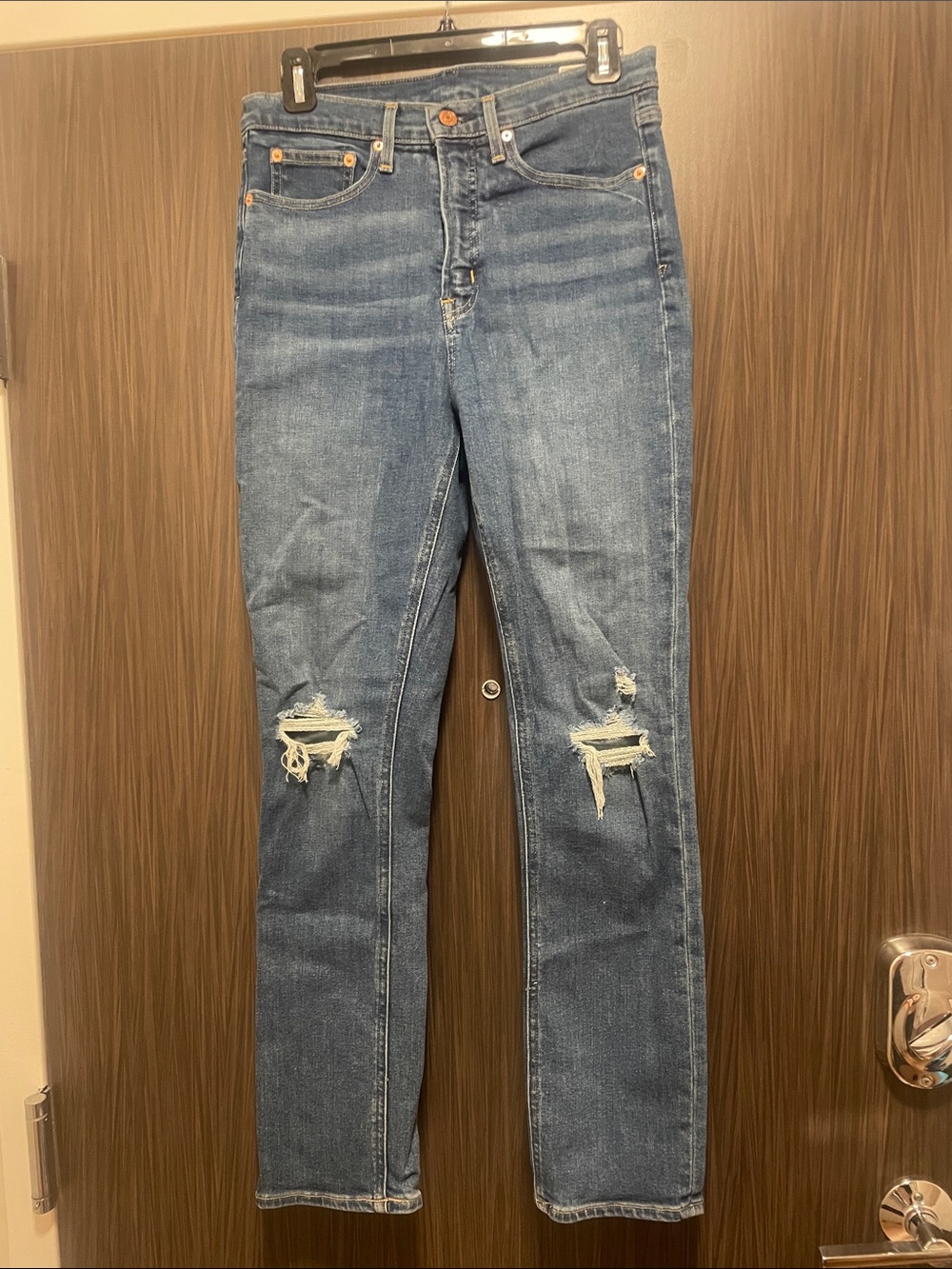 Gap Vintage Slim High Rise Classic Distressed Women's Blue Jeans